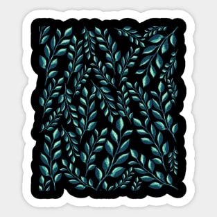 Green Leaves Pattern Sticker